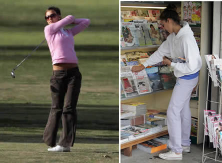 bungen, Gewicht zu verlieren: Jessica Alba Golf