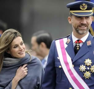 Stars: Prinzessin Letizia Ortiz und Prinzen Felipe de Bourbon
