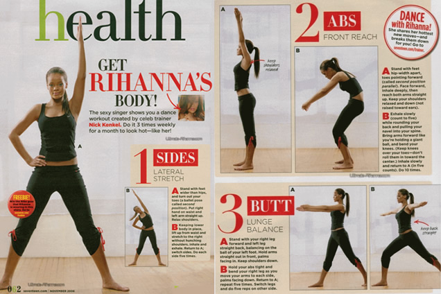Workout: bungen von Rihanna, um abzunehmen